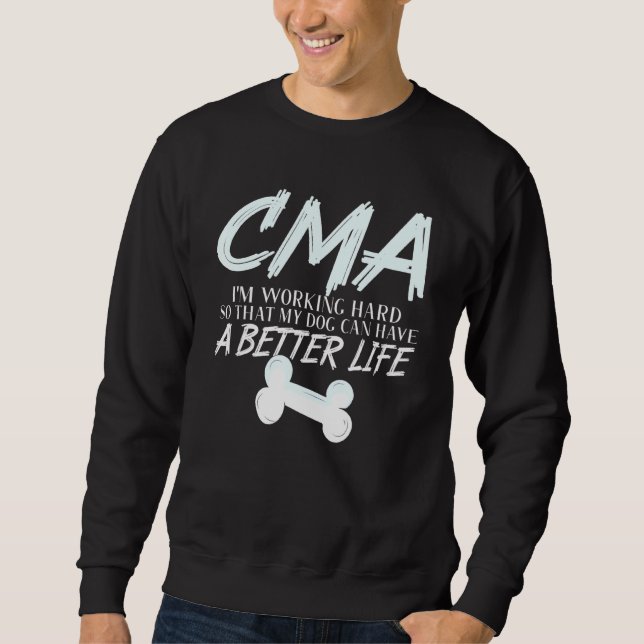 Cma - Dog Better Life Certifierad Medicinsk Assist Lång Ärmad Tröja (Framsida)