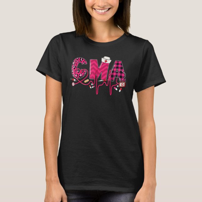 CMA Medical Assistant Valentines Day Nursing Valen T Shirt (Framsida)