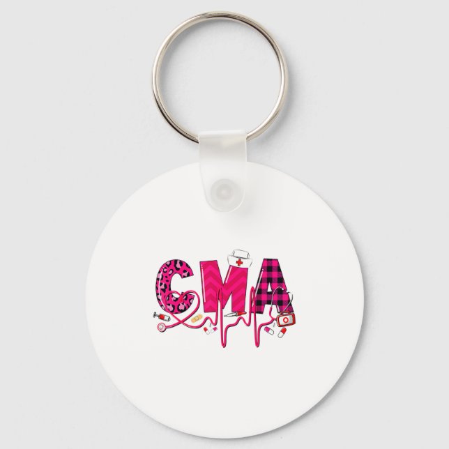 Cma Medical Istant Valentines Day Nursing Valen  Nyckelring (Framsida)
