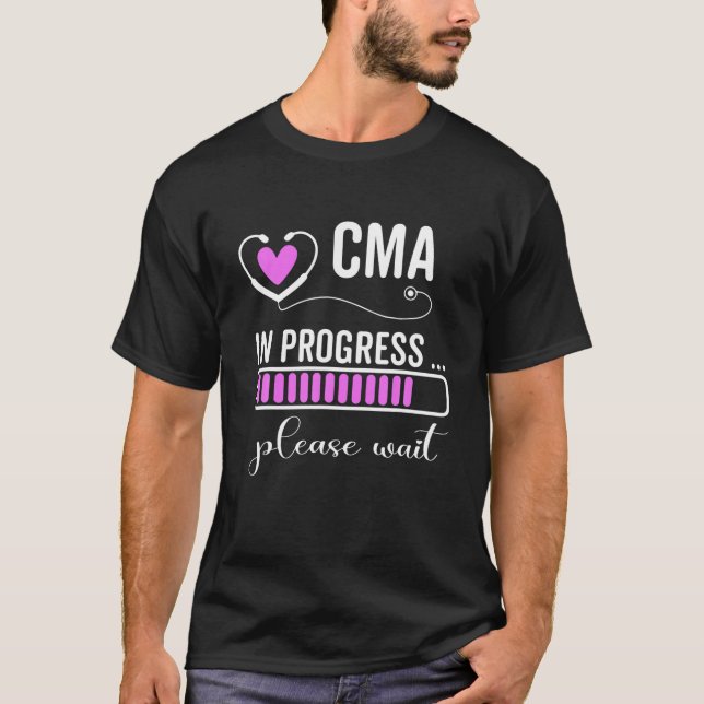 CMA pågår Vänta på framtida CMA-funktion N T Shirt (Framsida)