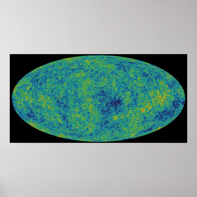 CMBR för omfärgad Planck Poster (Framsidan)