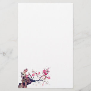 CMCarlson Cherry Blommar Stationary Brevpapper