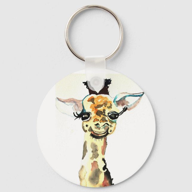 CMCarlson Cute Giraffe Keychain Nyckelring (Framsida)