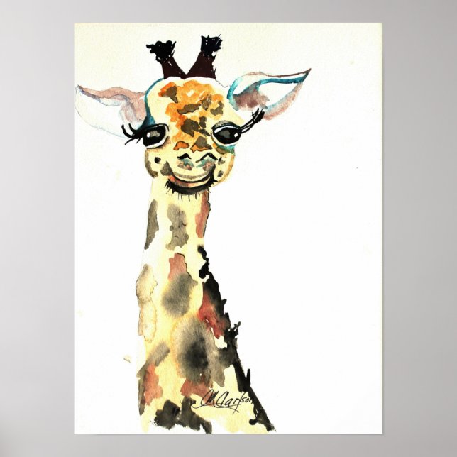 CMCarlson Cute Giraffe Poster (Framsidan)