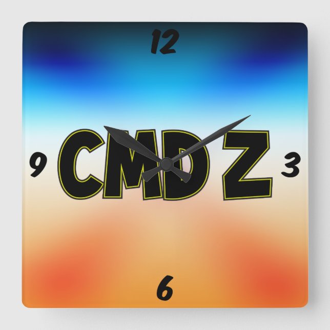 CMD Z SQUARE WALL CLOCK FYRKANTIG KLOCKA (Framsida)