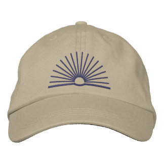 CMEC basebollhatt - khaki med marinblå logotyp Broderad Keps