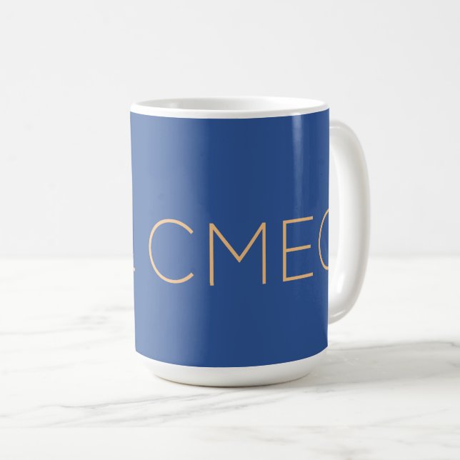 CMEC Coffee Mugg - 15-oz, Program 9, blue w/peach (Framsida höger)