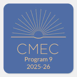CMEC-fästen - ruta, program 9, 1,5" x1,5" Fyrkantigt Klistermärke