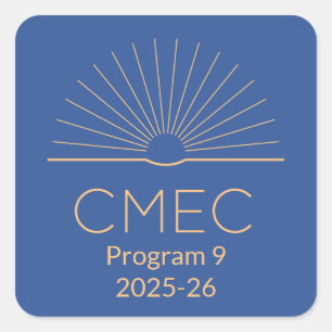 CMEC-fästen - ruta, program 9, 1,5" x1,5" Fyrkantigt Klistermärke