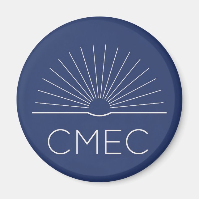 CMEC Fridge Magnet - flottan med vit logotyp (Framsidan)