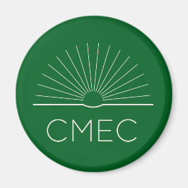 CMEC Fridge Magnet - grönt med vit logotyp