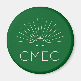 CMEC Fridge Magnet - grönt med vit logotyp