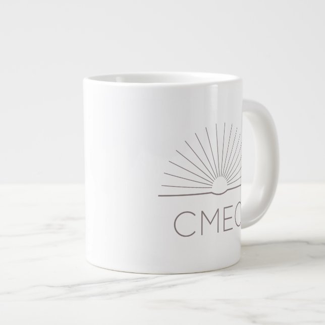 CMEC Jumbo Coffee Mugg-20 oz, vit med grått Jumbo Mugg (Framsida höger)