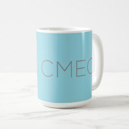 CMEC-kaffe Mugg - 15-oz, ljusblått med grått