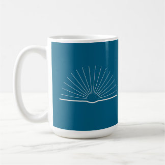 CMEC-kaffe Mugg - 15 oz, turkos med vitt