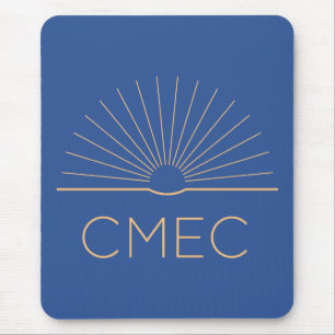 CMEC Mousepad - fyrkantig, blå med persikor logoty Musmatta