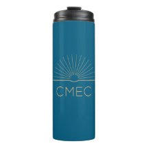 CMEC Thermal Resemugg - 12 oz, blått och persikofä