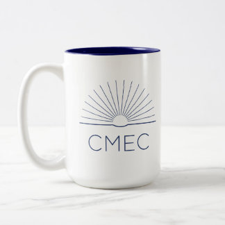 CMEC Two-Toned Mugg - 15 oz, marin logotyp och ins