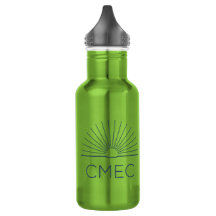 CMEC-Vattenflaska - 18 oz, grönt med marin logotyp