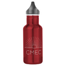 CMEC-Vattenflaska - 18 oz, röd med vit logotyp