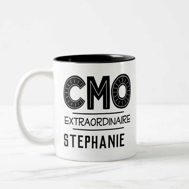 CMO Personlig Gift Chief Marknadsföring Officer Två-Tonad Mugg (Vänster)