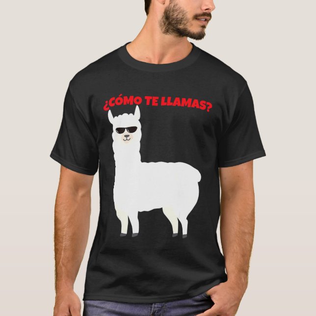 Cmo Te Llamas Llamacorn Spain Alpaca T Shirt (Framsida)