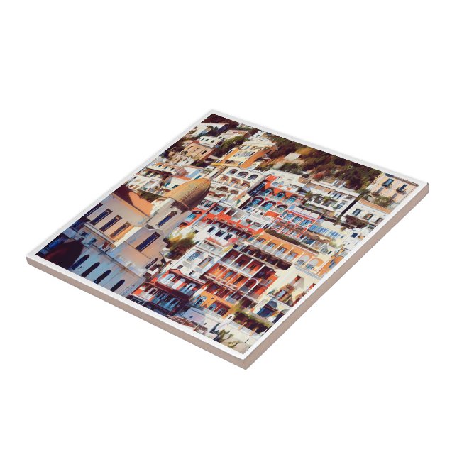 CMP009 POSITANO, AMALFI KUSTEN, Italien Kakelplatta (Sidan)