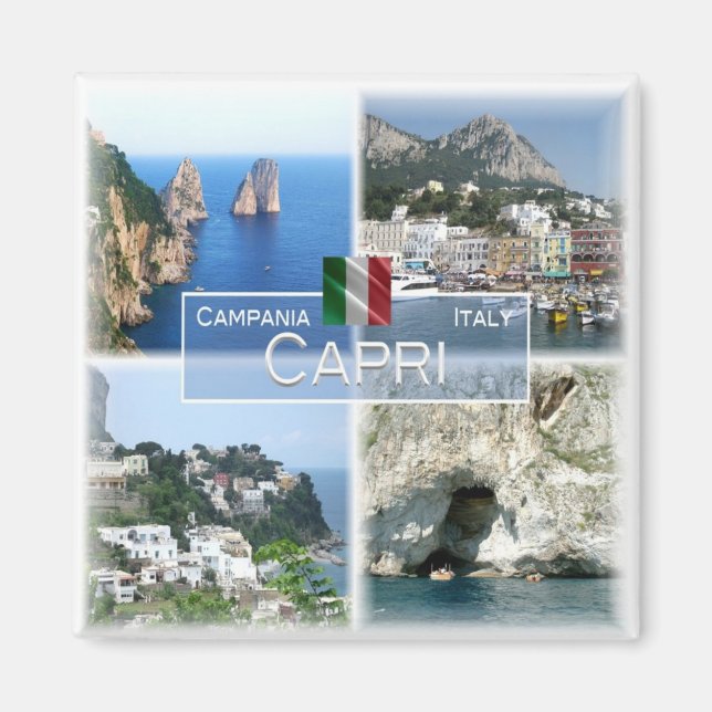 CMP020 CAPRI, Kampanien, Italien, Fridge Magnet (Framsidan)