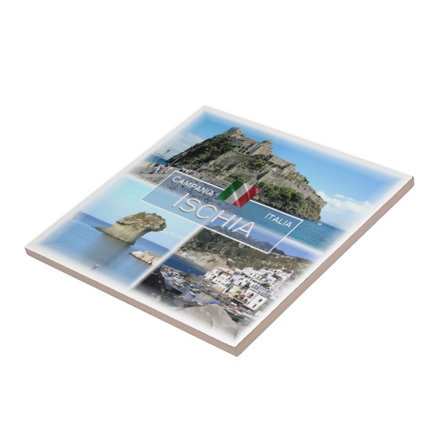 CMP023 ISCHIA, Kampanien, Italien Kakelplatta (Sidan)