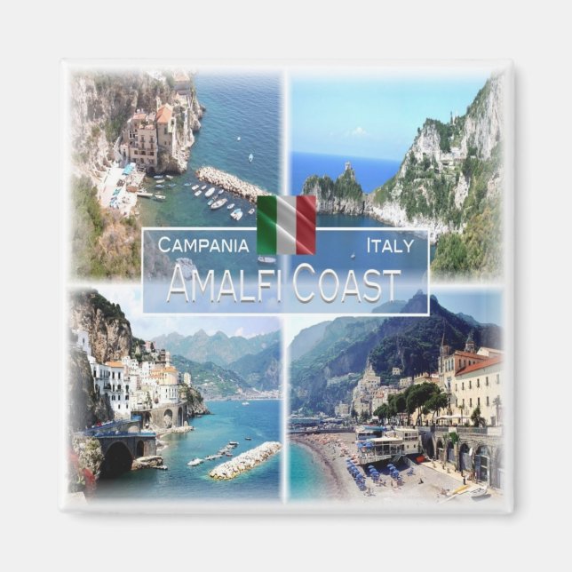 CMP026 AMALFI KUSTEN, Kampanien, Italien, Fridge Magnet (Framsidan)