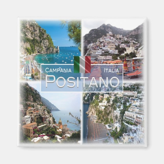CMP027 POSITANO - Kampanien - Italien - Fridge Magnet (Framsidan)