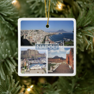 CMP030 NAPLES, MOUNT VESUVIUS, Italien, Julgransprydnad Keramik
