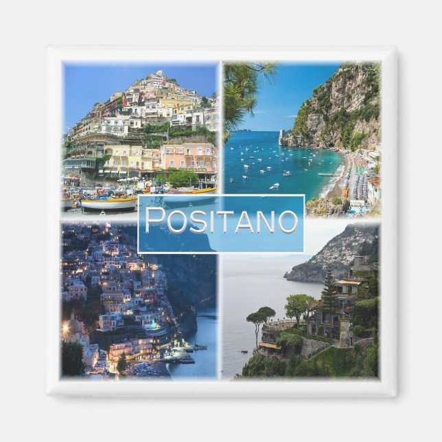 CMP033 POSITANO - AMALFI KUSTEN - Italien - Fridge Magnet (Framsidan)