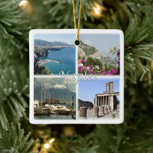 CMP035 NAPLES, Amalfi, Sorrento, Pompeii Julgransprydnad Keramik (Träd)