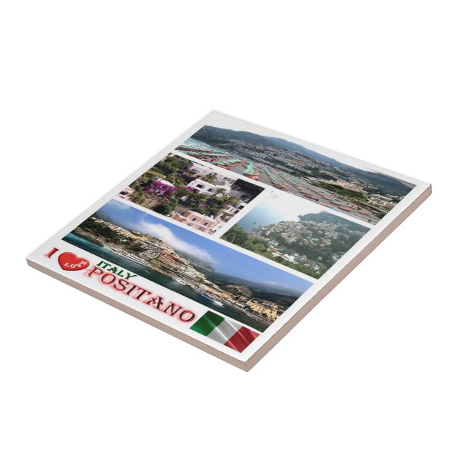 CMP036 POSITANO, I Kärlek, Mosaic Kakelplatta (Sidan)