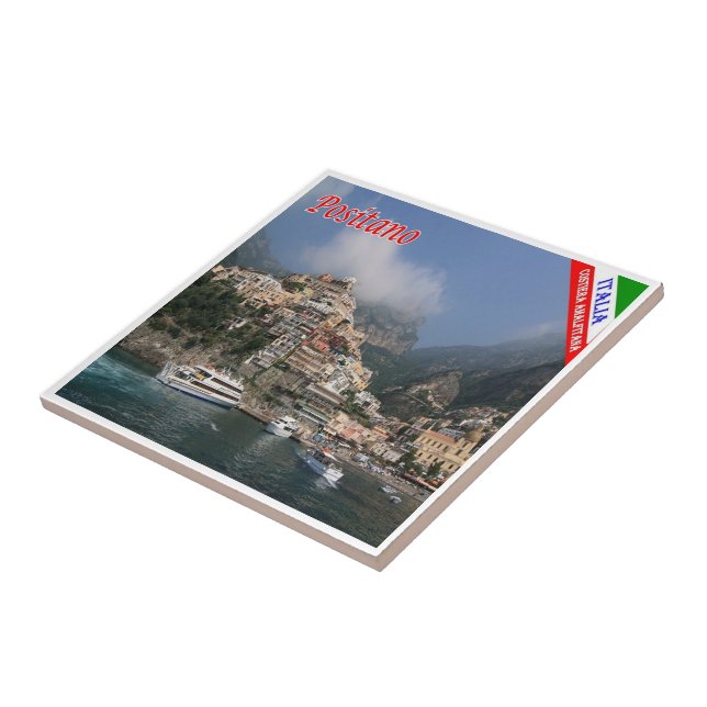 CMP038 POSITANO, AMALFI KUSTEN, Italien Kakelplatta (Sidan)
