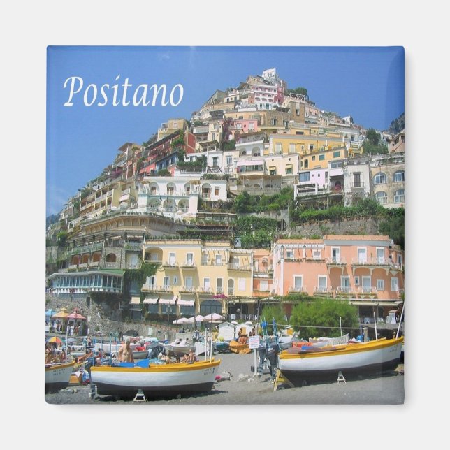 CMP041 POSITANO, AMALFI KUSTEN, Italien, Fridge Magnet (Framsidan)