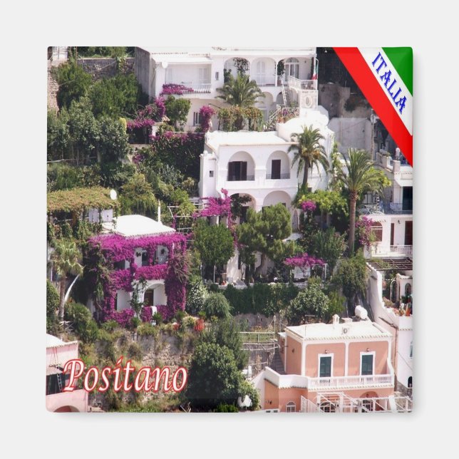CMP043 POSITANO - AMALFI COAST - Italy - Fridge Magnet (Framsidan)