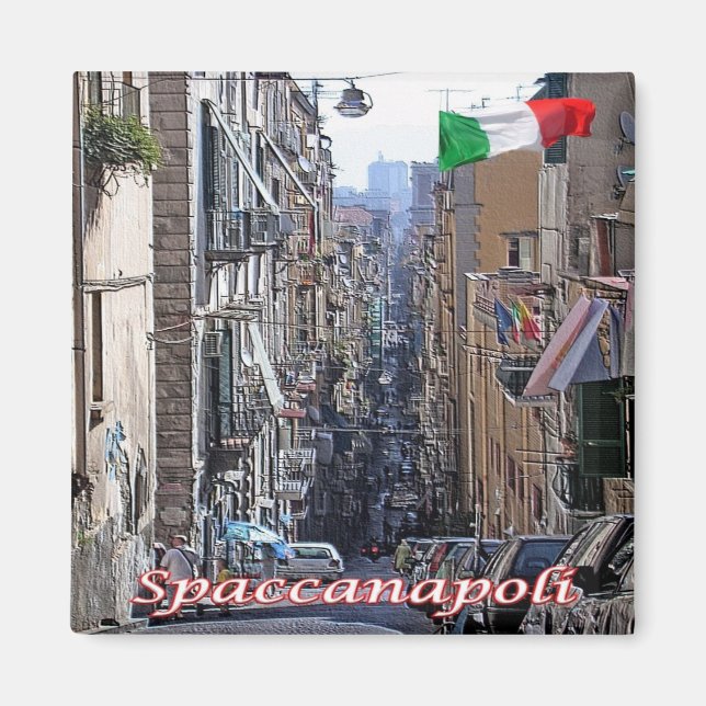 CMP049 APLES, SPACCANAPOLI, Italien, Fridge Magnet (Framsidan)