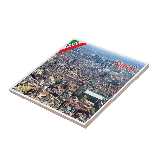 CMP054 NAPLES, Old Town, Campania Italien, Kakelplatta (Sidan)