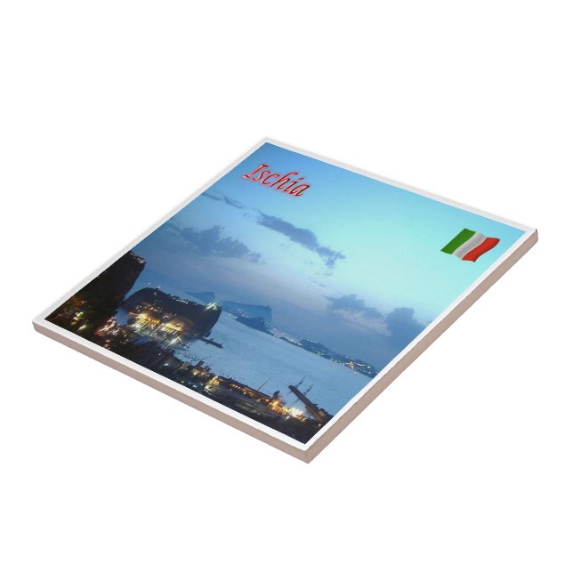 CMP056 ISCHIA, Kampanien, Italien Kakelplatta (Sidan)