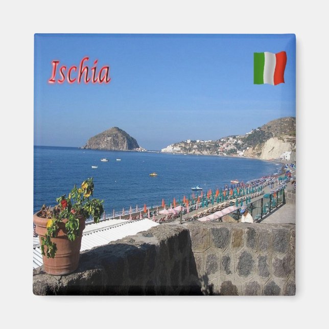 CMP063 ISCHIA, Kampanien, Italien, Fridge Magnet (Framsidan)