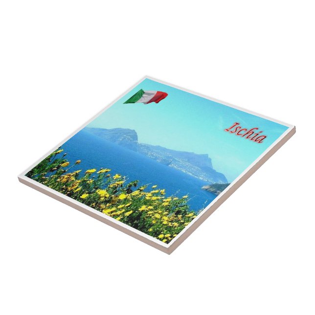 CMP064 ISCHIA, Kampanien, Italien Kakelplatta (Sidan)