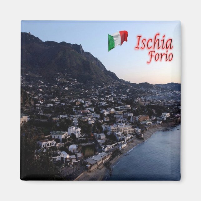 CMP077 ISCHIA, Forio, Kampanien, Italien, Fridge Magnet (Framsidan)