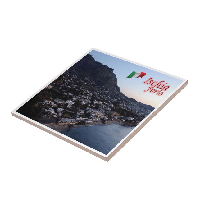 CMP077 ISCHIA, Forio, Kampanien, Italien Kakelplatta (Sidan)
