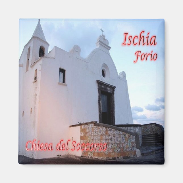 CMP080 ISCHIA, Forio, Kampanien, Italien, Fridge Magnet (Framsidan)