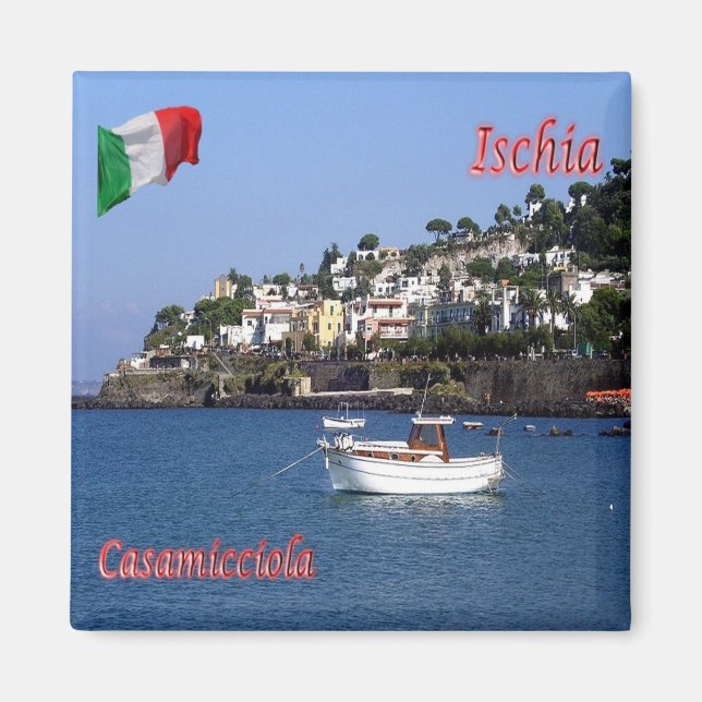 CMP087 ISCHIA, Casamicciola, Italien Fridge Magnet (Framsidan)