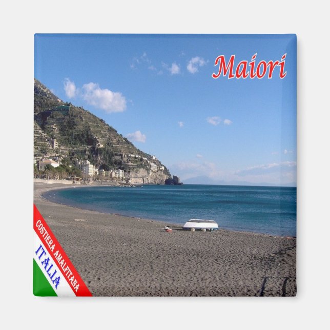 CMP108 AMALFI KUSTEN MAIORI Beach, Italien, Fridge Magnet (Framsidan)