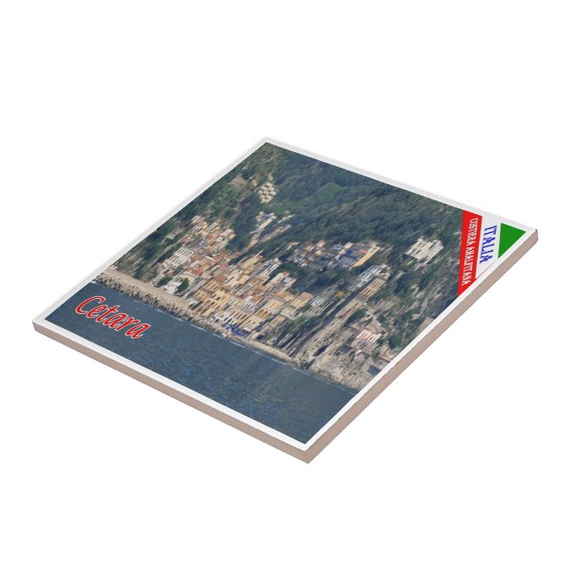 CMP112 AMALFI KUSTEN, CETARA, Italien Kakelplatta (Sidan)
