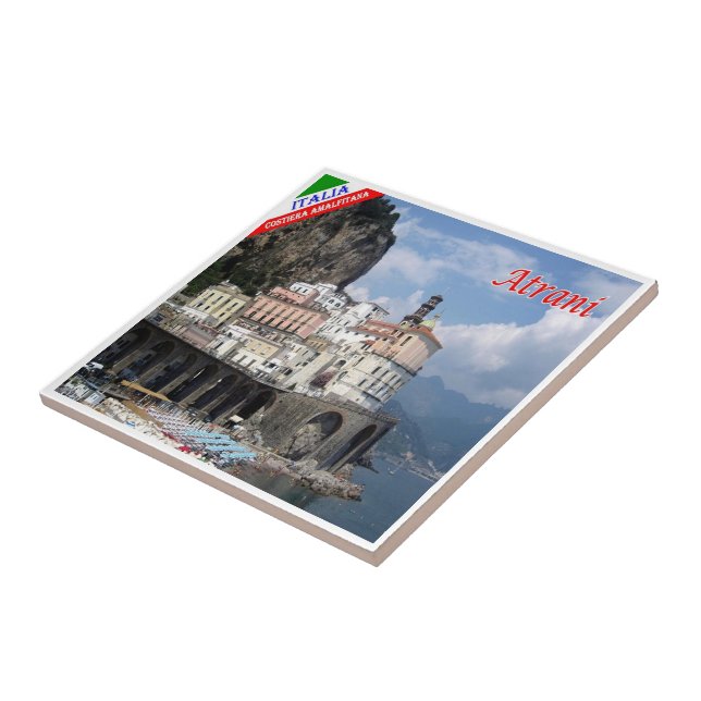 CMP113 AMALFI KUSTEN, ATRANI, Italien Kakelplatta (Sidan)